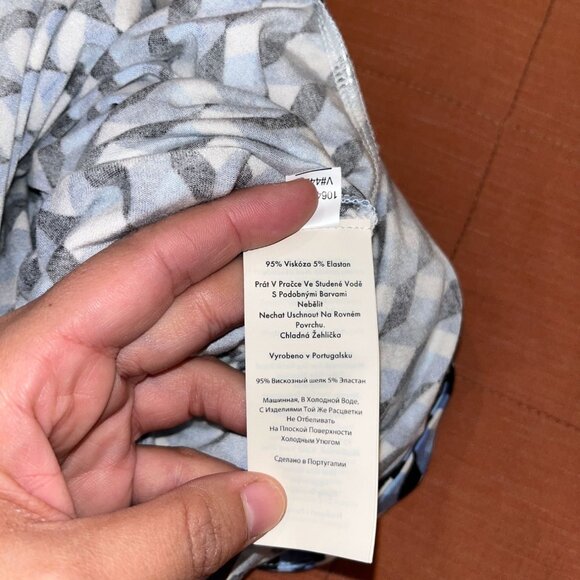 NWOT Diane von Furstenberg Tabitha Stretch Jersey Dress in Blue with Sashed Tie - Picture 10 of 11